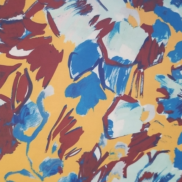 💕PRABAL GURUNG💕 COLECTIVE Ochre Floral Ruffle Front Blouse ~ 14 NWOT - Picture 12 of 14